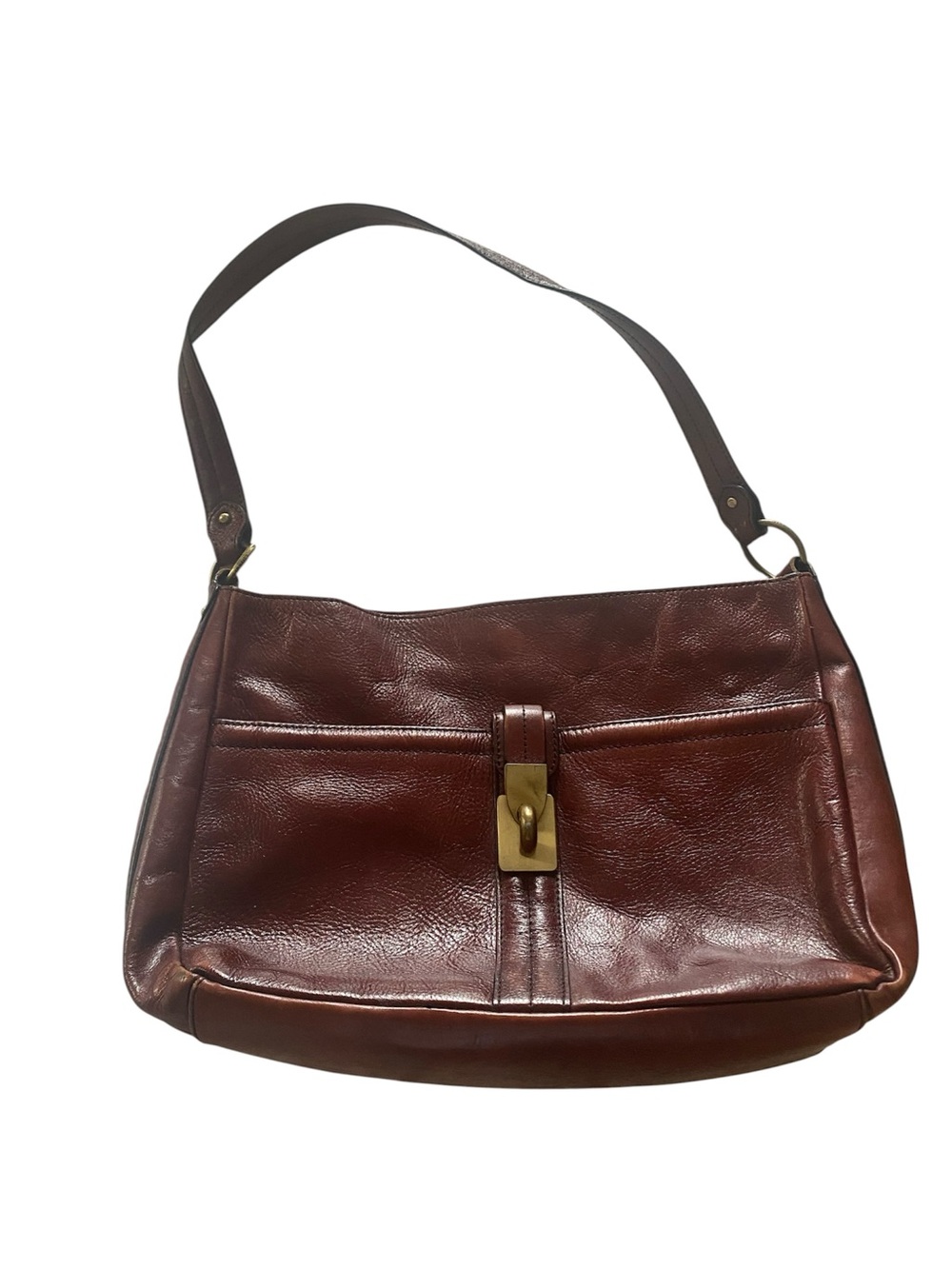 Eitienne Aigner Brown Leather Shoulder Bag